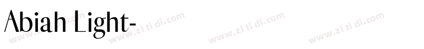 Abiah Light字体转换